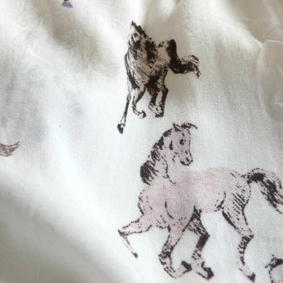 Phase 8 White Blouse Women Size 16 Horse Equestrian Designer Top 3/4 Sleeve Boho - Picture 5 of 7